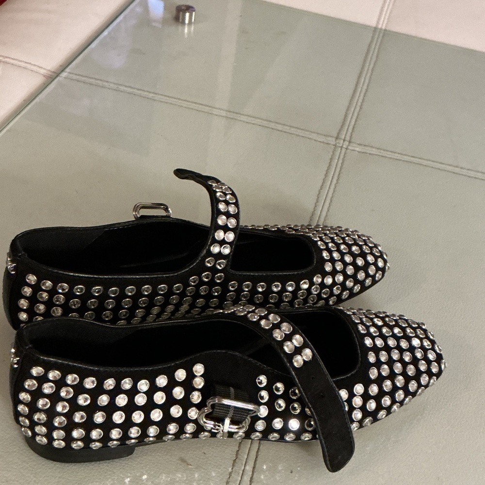 Sam Edelman Black Flats with Silver Accents